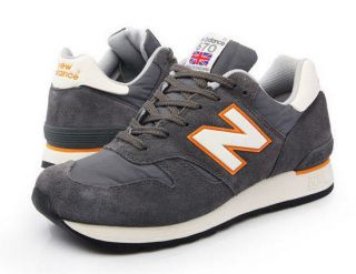 New Balance Grey/Orange Running Shoes Made in England M670GBB Mens US 