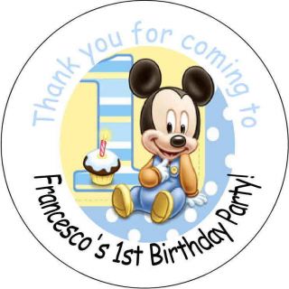   Mickey Mouse Personalized favor stickers personalized Birthday party