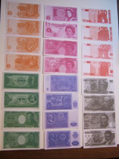   Supplies Gifts Foreign Currency Small Dollar Bills Set New Play Money