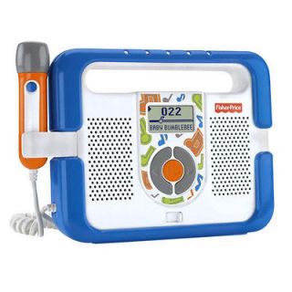FISHER PRICE KID TOUGH MUSIC PLAYER & MICROPHONE BLUE NEW IN BOX
