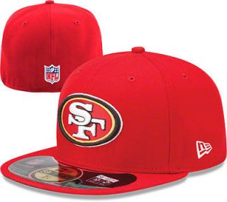   49ers New Era On Field Sideline Cap 5950 59Fifty Red Fitted Hat