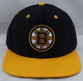 NHL Boston BRUINS Snapback Cap Hat New 2 Tone Black w/Gold Stanley Cup 