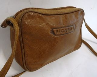 vintage picard brown leather mini satchel bag handbag retro time