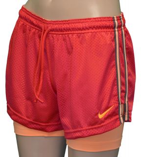 nike women s pro combat double up shorts red
