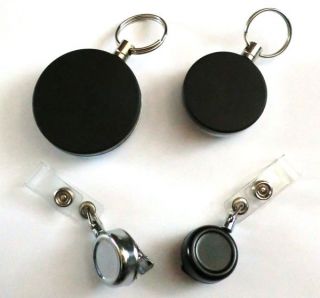   Combo Retractable Pull Reel Key Chains Key ID Badge Belt Clip Holder