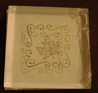 Square Clear Acrylic Fall Maple Leaf Cake Topper  Natures Beauty
