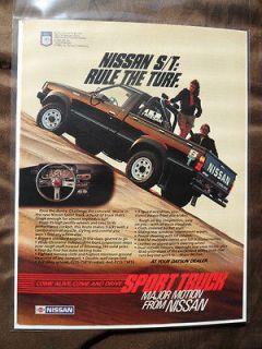 1984 Print Ad Nissan Datsun 4x4 S/T Sport Pickup Truck ~ RULE the TURF