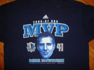 Dallas Mavericks Dirk Nowitzki Adidas 2006 league MVP t shirt L