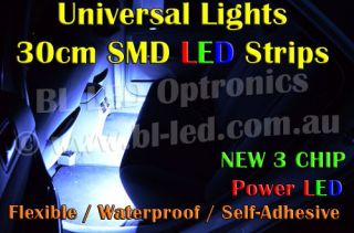 Universal 30cm SMD High Power LED Strip for Car Boat Bike DRL Fog 