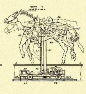 coin operated bucking bronco ride us patent print r117 one