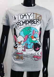 DAY TO REMEMBER ADTR Pinky and the Brain Emo Punk T Shirt Skinny 