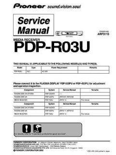 pioneer pdp r03u plasma tv service manual 