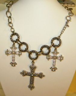  CARA NY Triple Cross Necklaces Multi Tone on sale 