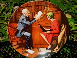 NORMAN ROCKWELL The Professor COLLECTOR PLATE, Rare Limited Edition 