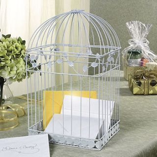 white birdcage wedding gift card holder wishing well expedited 