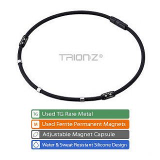 TrionZ Necklace Lite BLACK Ionic Magnetic   New
