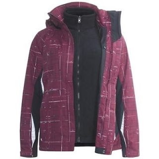 NEW COLUMBIA SILVER THAW JACKET Currant Print Plus Size 1X/2X/3x 3 in 