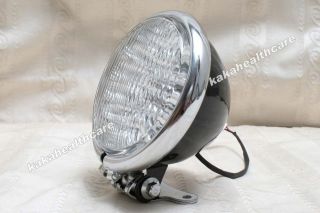 Motorcycle Metal Steel 5 Wide 30 LEDs Super Bright White Headlight 