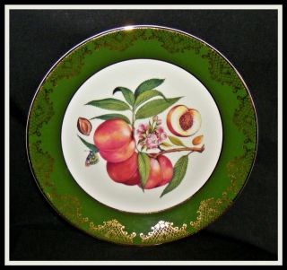 WEATHERBY ROYAL FALCON TRENT ENGLAND DECORATIVE GILDED PEACH PLATE 9