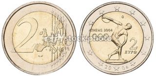 Greece 2 Euro, 2004, 2004 Olympics