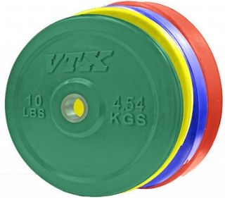 troy vtx colored rubber bumper plates 230 lb weight set