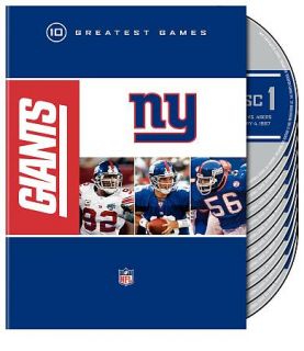 NFL New York Giants   10 Greatest Games DVD, 2009, 10 Disc Set