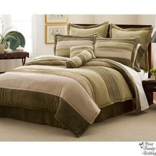 Green Micro Suede Queen King Size  Comforter Bed In Bag Bed Room 