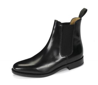 LOAKE   ENGLAND   MENS BOOTS   290B   BLACK LEATHER IN FITTING F 