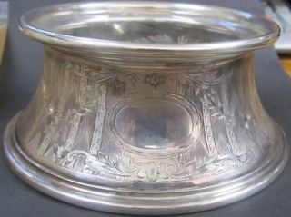 Victorian 1912 Gorham sterling silver base with glass insert