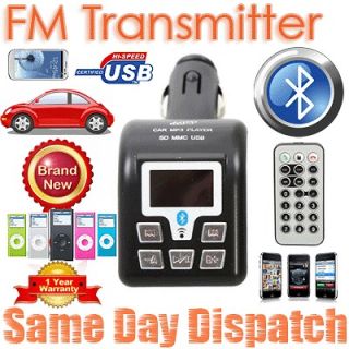   HandsFree Car FM Radio SD MMC  USB Transmitter Modulator Remote LCD