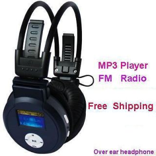  Player Folding Headphones Wireless SD Card Headset with FM and LCD 