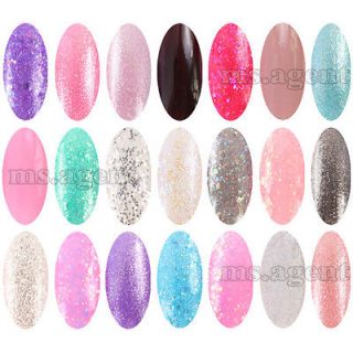 Nail Art UV Gel colour Soak off Polish UV lamp Glitter 15ml 105 colors 