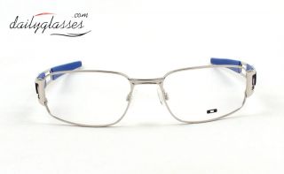 oakley paperclip eyeglasses frame chrome ox3114 0455 55mm time left