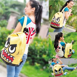 Mens Womens Colorful Funny Face Backpack Cool School Book Bag Rucksack 