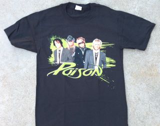Poison Live Raw & Uncut 2008 Concert Tour Black Tee Shirt Tour Dates 