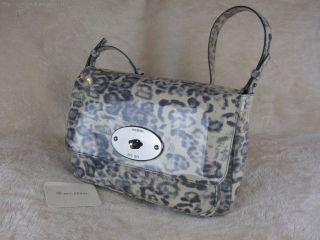   Putty Smudged Leopard Leather *MULBERRY* XL Bayswater Clutch Bag