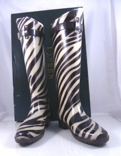 RALPH LAUREN Rossalyn women Ralin Boots in Zebra print NIB
