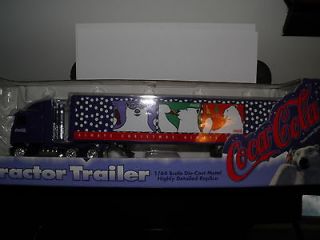 COCA COLA TRACTOR TRAILER CHRISTMAS HOLIDAY POLAR BEARS 1996