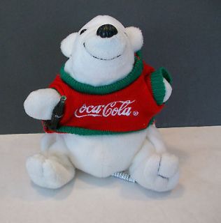 coca cola polar bear with bottle sweater beanbag 6  9 99 
