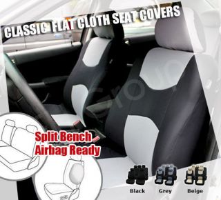 Fabric Seat Covers Split Bench & Airbag Ready Universal fit 5 