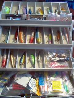 Fishing BOX,PLANO,LURES,BAITS,CRANK BAIRS,WORMS,3 Tray Tackle BOX 