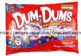 DUM DUMS* Candy x1 Bag ORIGINAL LOLLIPOPS Fun Flavors+Mystery 6 oz Exp 