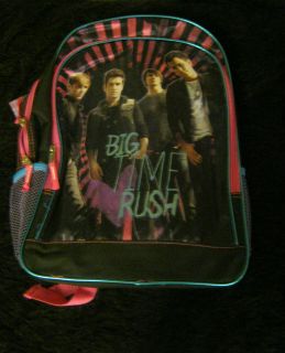 New Pop Stars Big Time Rush back pack book bag school supplies black 