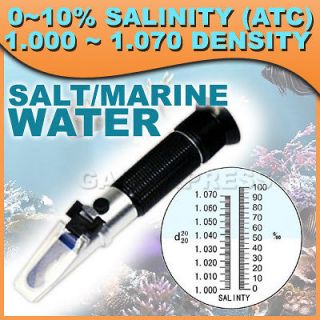 10 % portable salinity refractometer atc aquarium salt from