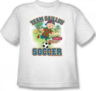   Kid Youth Toddler SIZES Caillou Soccer Team PBS TV Show t shirt top