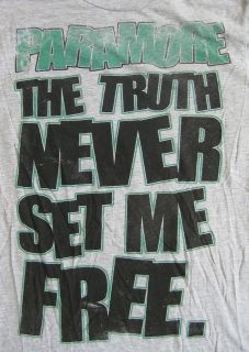 paramore truth never set me free slim fit t shirt s small