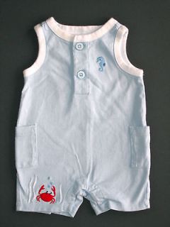 Janie and Jack Layette Preemie Down by the Sea blue crab seahorse 