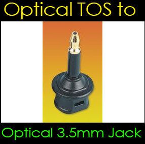 toslink optical adapter to 3 5mm mini jack plug adaptor