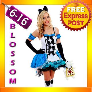 G12 Ladies Alice In Wonderland Fancy Dress Halloween Outfit Disney 