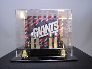 new york giants super bowl trophy display case time left